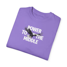 Load image into Gallery viewer, Labels: Power to the Middle Garment Dyed T-shirt Purple
